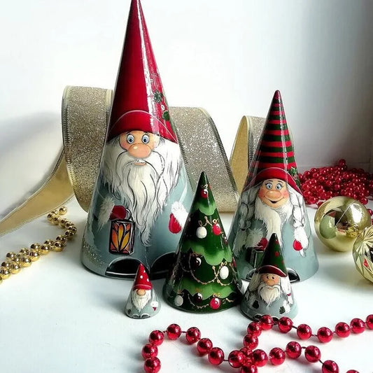 Handmade Scandinavian Gnome Wooden Nesting Dolls